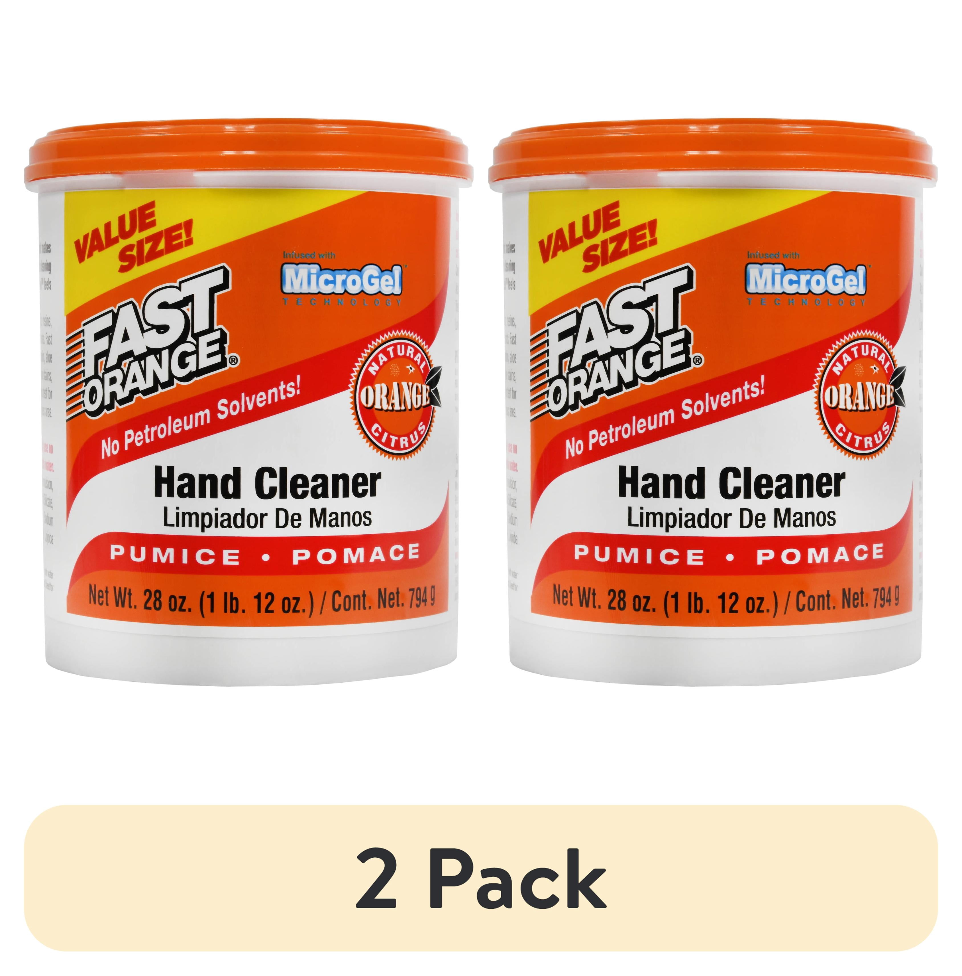 (2 pack) Permatex Fast Orange Pumice Hand Cleaner, 28 oz. Orange Scented, for all skin types - 28192