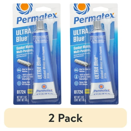 (2 pack) Permatex 81724 Sensor-Safe Ultra Blue RTV Silicone Gasket Maker, 3 oz