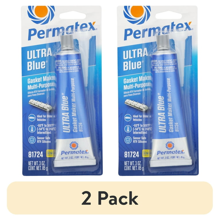 2 pack) Permatex 81724 Sensor-Safe Ultra Blue RTV Silicone Gasket