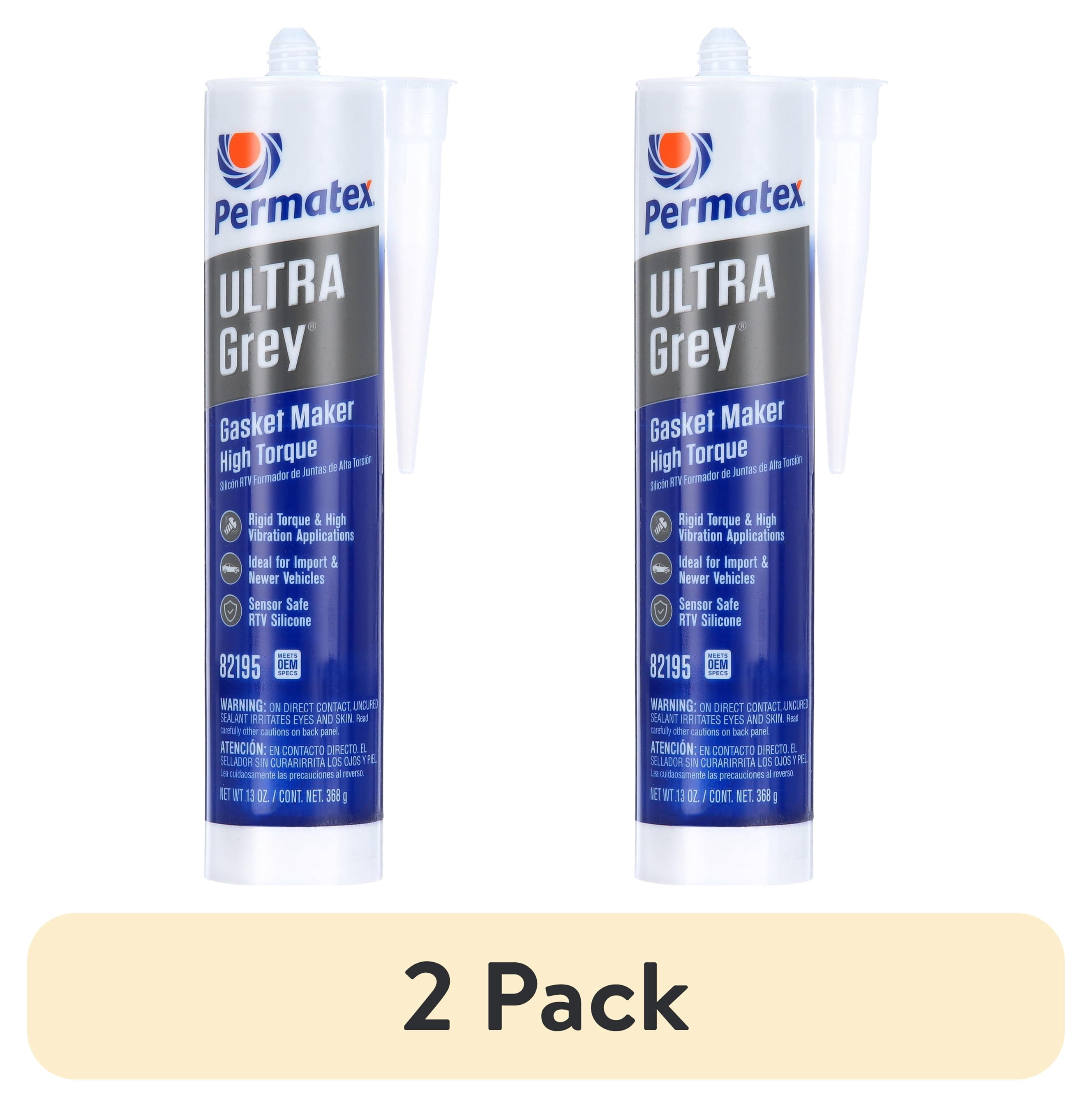 (2 pack) Permatex Ultra Grey Rigid High-Torque RTV Silicone Gasket ...