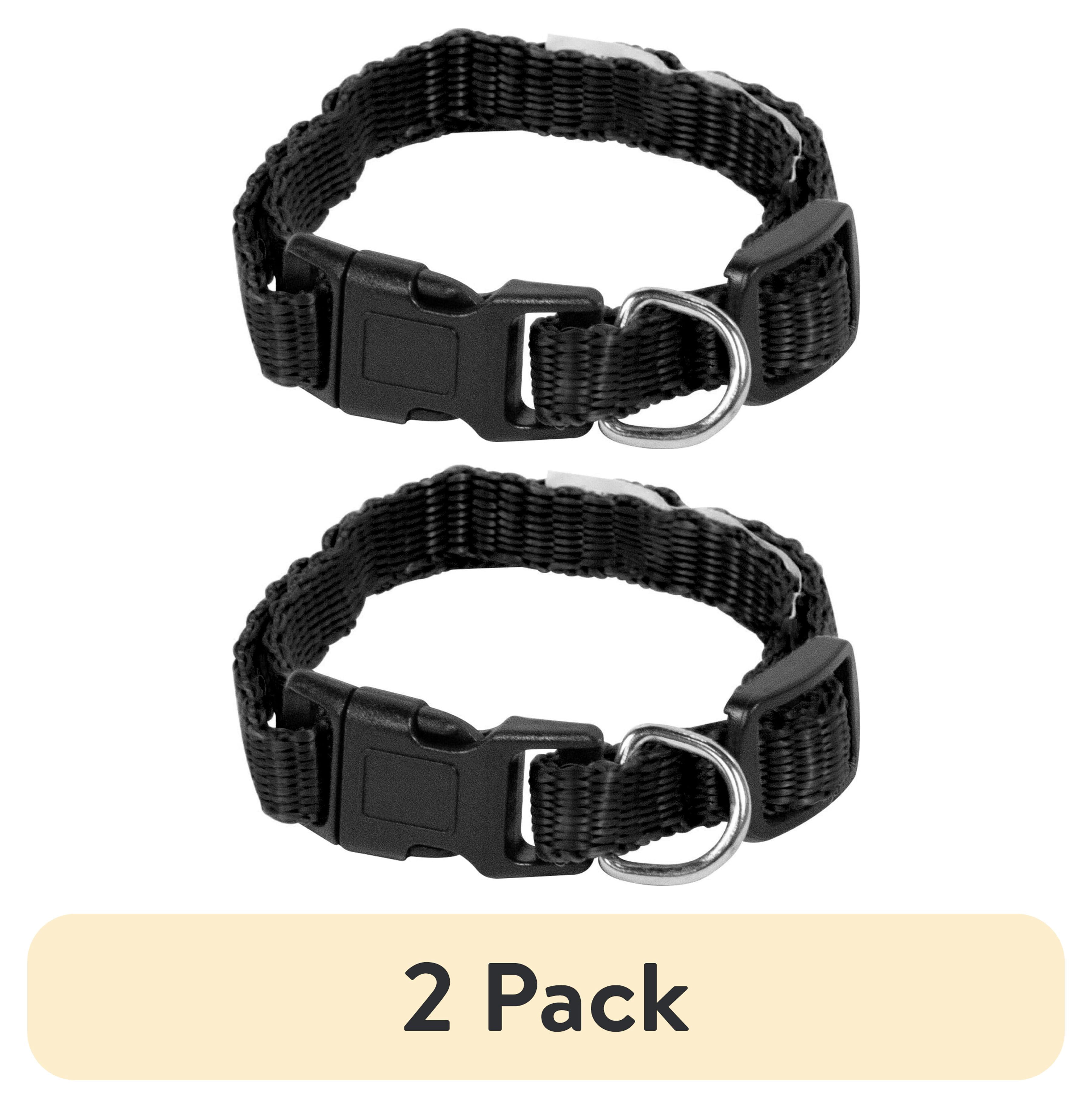 (2 pack) Pet Champion Dog Collar Small Black, 1.0 CT