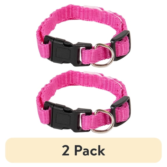 (2 pack) Pet Champion Dog Collar Small Pink, 1.0 CT