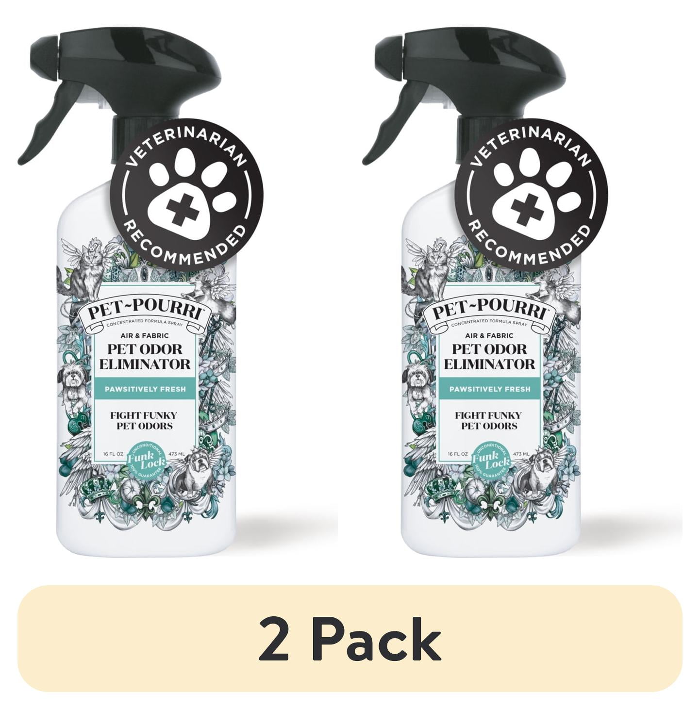 (2 pack) Pet~Pourri Pawsitively Fresh Pet & Home Deodorizer Spray, Jasmine + Fresh Air + Pear, 16oz