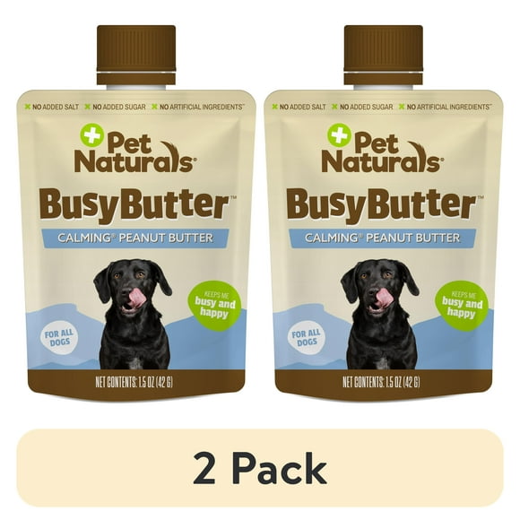 (2 pack) Pet Naturals Busybutter Calming Peanut Butter for Dogs, Stress and Anxiety Support, 1.5 oz.