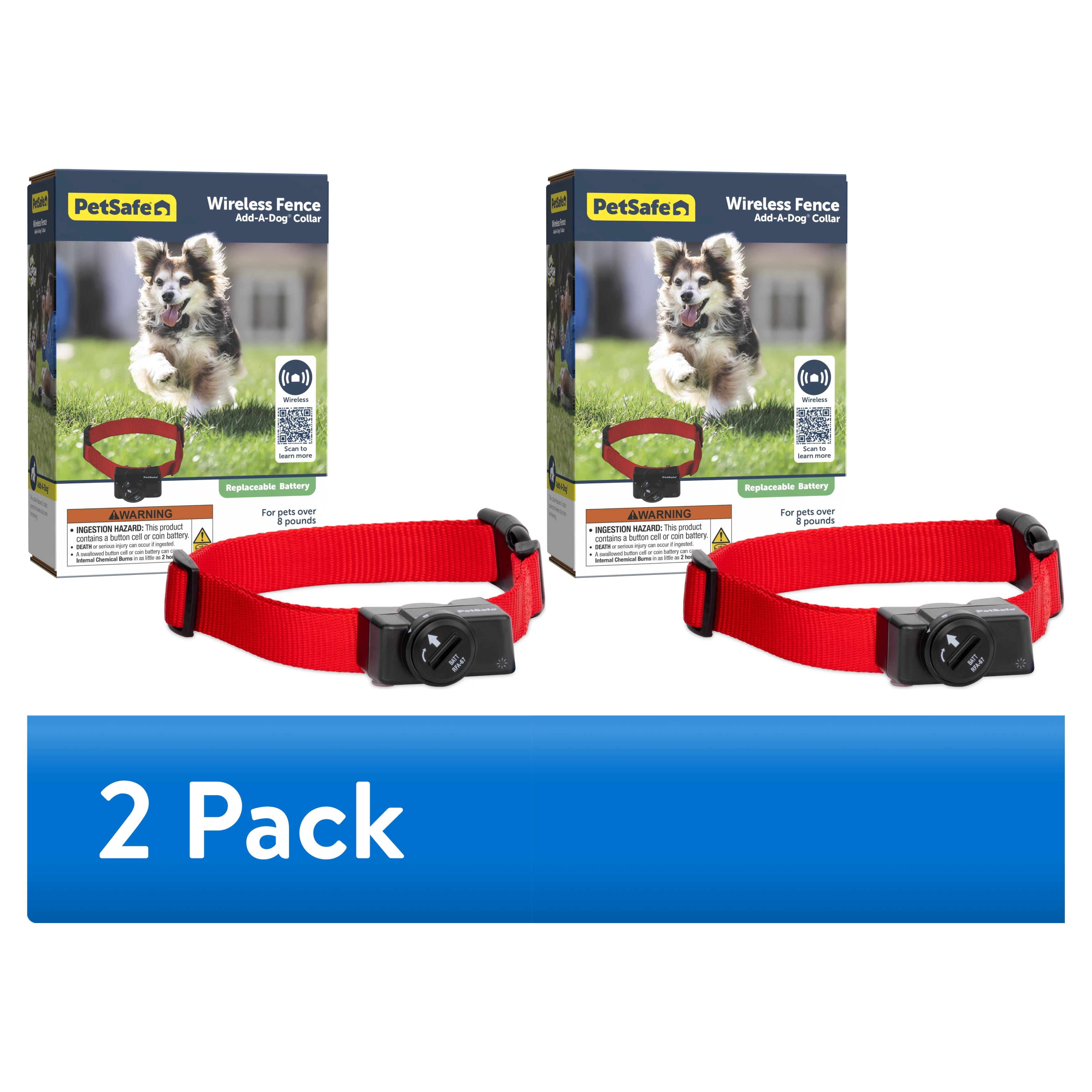 (2 pack) (2 pack) PetSafe Wireless Pet Fence Containment System Receiver Collar Only for Dogs and Cats Over 8 lbs., Waterproof with Tone and Static Correction - from The Parent Company of Invisible Fence Brand