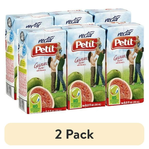 (2 pack) Petit Guava Nectar Juice 6.8 fl. oz, 3 Pack, Nectar Juice