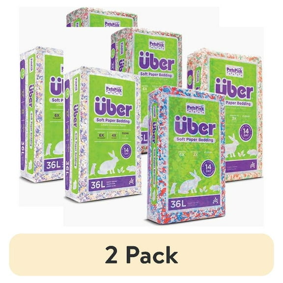 (2 pack) Pets Pick: Uber 36L Seasonal Bedding for Small Animals (Colors May Vary)