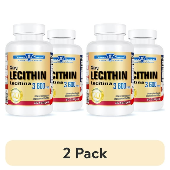 (2 pack) Pharma Natural Lecithin 3600 mg Softgels 60+60
