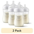 thumbnail interactive-video image 1 of (2 pack) Philips Avent Natural Baby Bottle with Natural Response Nipple, Clear, 1m+, 9oz, Clear, 3pk, SCY903/93, 1 of 17
