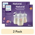 thumbnail interactive-video image 1 of (2 pack) Philips Avent Natural Baby Bottle with Natural Response Nipple (Medium Flow, Flow 3), with Pink Elephant Design, 9oz, 3pk, SCY903/62, 1 of 16
