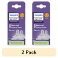 thumbnail image 1 of (2 pack) Philips Avent Natural Response Nipples, Medium Flow (Flow 3), 2-Pack, SCY963/02, 1 of 13