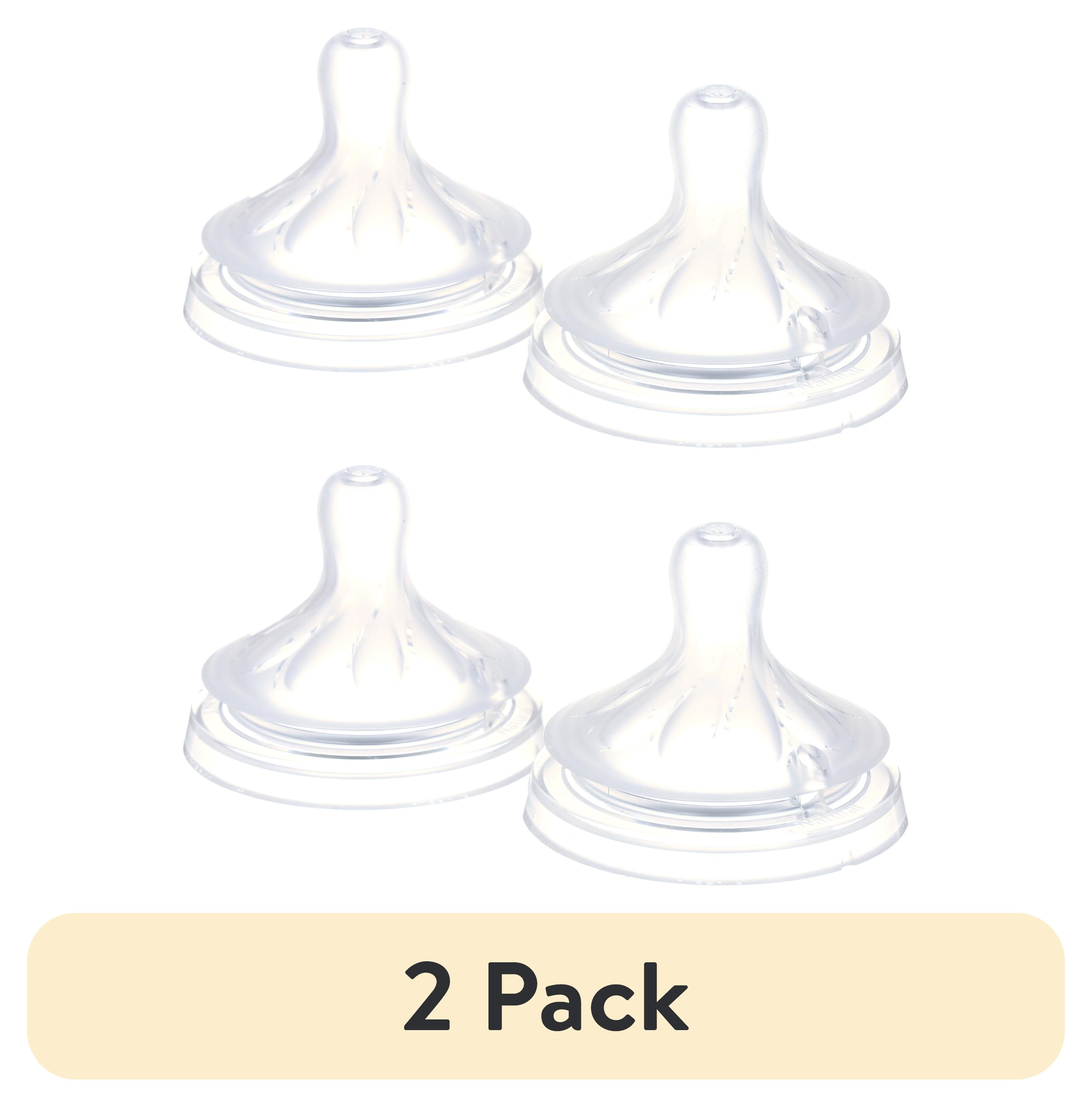 (2 pack) Philips Avent Natural Response Nipples, Fast Flow (Flow 4), 4-Pack, SCY964/04