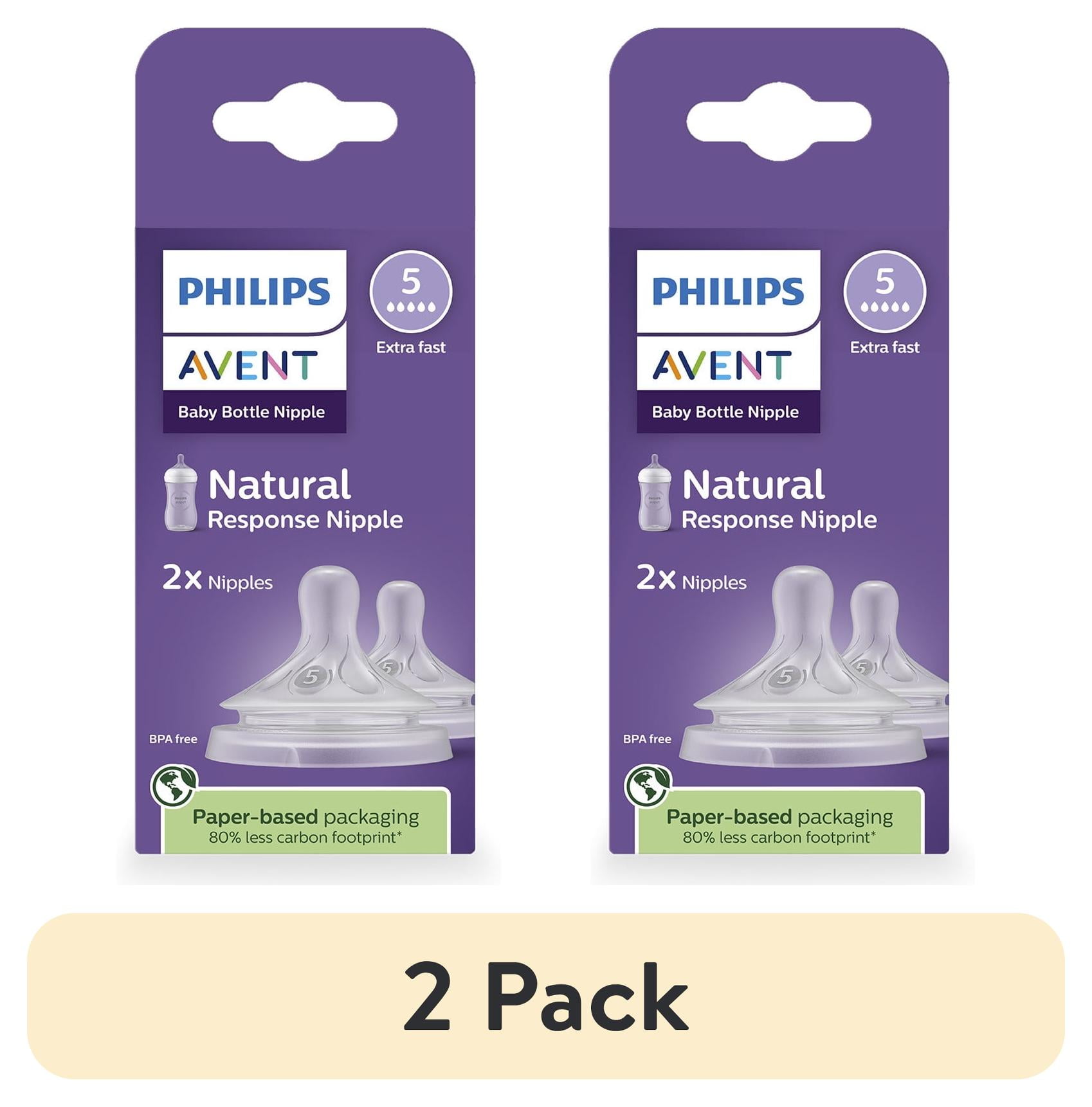ハーブde バスタイム5本セット　NACC 2 pack) Philips Avent Natural Response Nipples, Extra Fast Flow