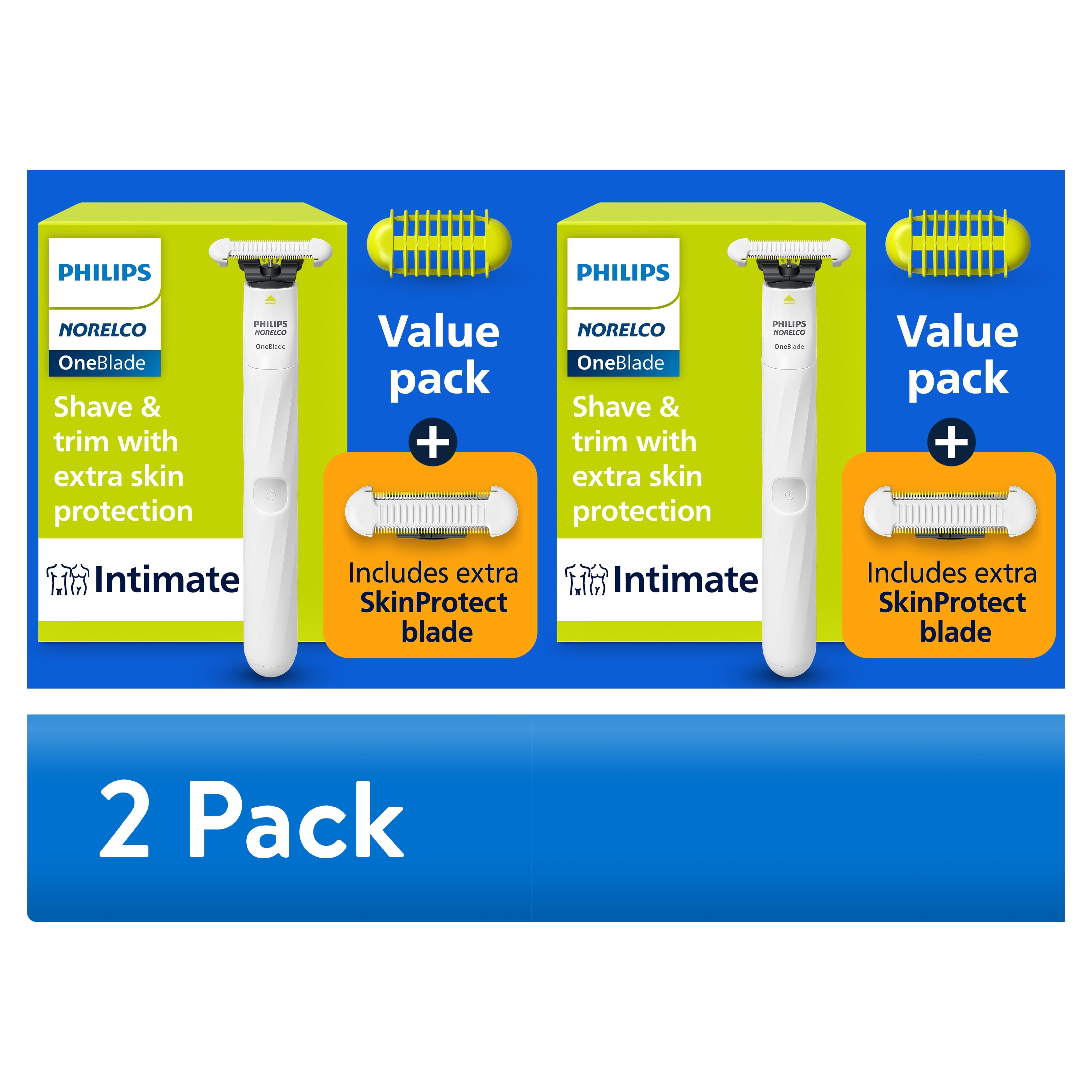 (2 pack) Philips Norelco Oneblade Intimate Pubic Groomer