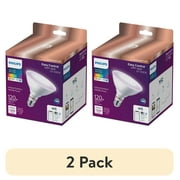 2 pack Philips Smart Wi-Fi Connected LED 120-Watt PAR38 Floodlight Light Bulb, Color, Dimmable, E26 Medium Base 1-Pack