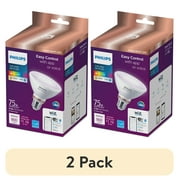 (2 pack) Philips Smart Wi-Fi Connected LED 75-Watt Equivalent PAR30 Light Bulb, Color, Dimmable, E26 Medium Base (1-Pack)