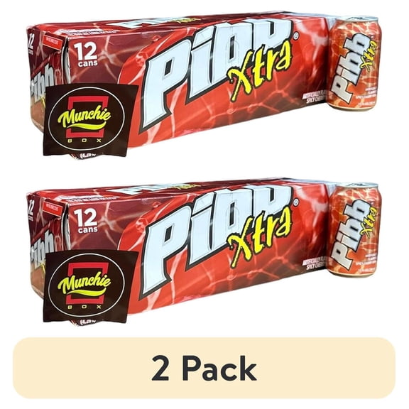 (2 pack) Pibb Xtra Cherry Soda - Stash (Regular, Pack of (12) 12 Oz Cans)