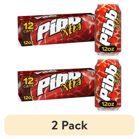 (2 pack) Pibb Xtra Spicy Cherry Soda Pop, 12 fl oz, 12 Pack Cans
