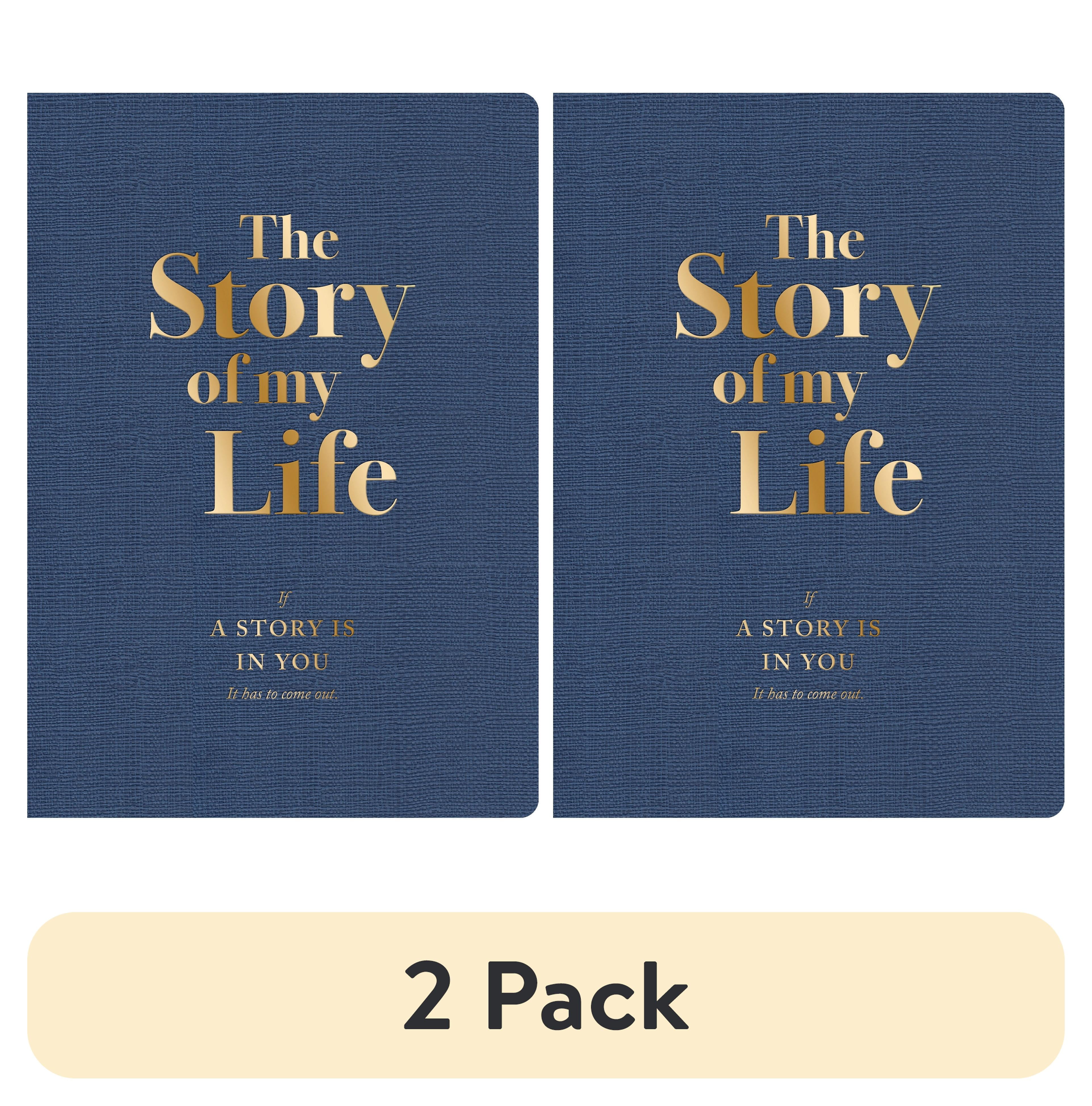 (2 pack) Piccadilly Story of My Life Journal 12+ Blue Paperback 204 Pages