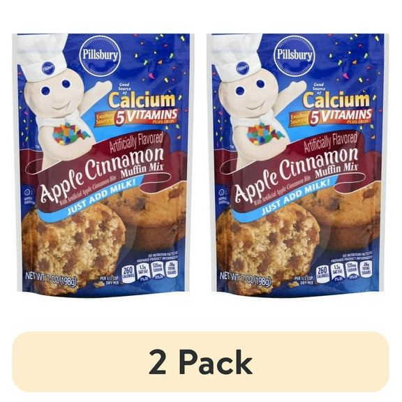 (2 pack) Pillsbury Apple Cinnamon Muffin Mix