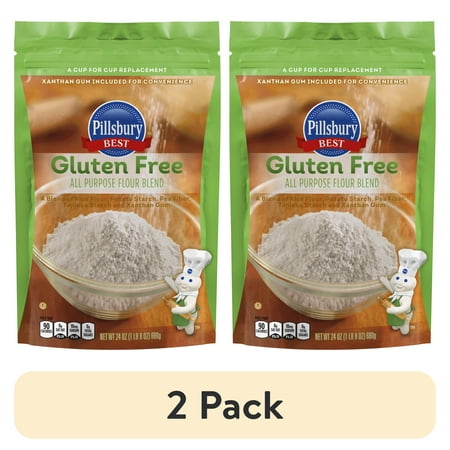 (2 pack) Pillsbury Best Gluten Free All Purpose Flour Blend, 24 oz Bag
