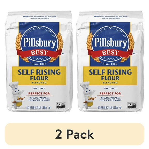 (2 pack) Pillsbury Best Self Rising Flour, 5 Lb Bag