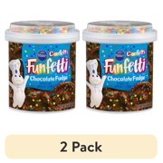 (2 pack) Pillsbury Funfetti Chocolate Fudge Frosting, 15.6 oz Tub
