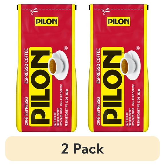 (2 pack) Pilon Espresso, 100% Arabica Coffee, 10 oz Brick