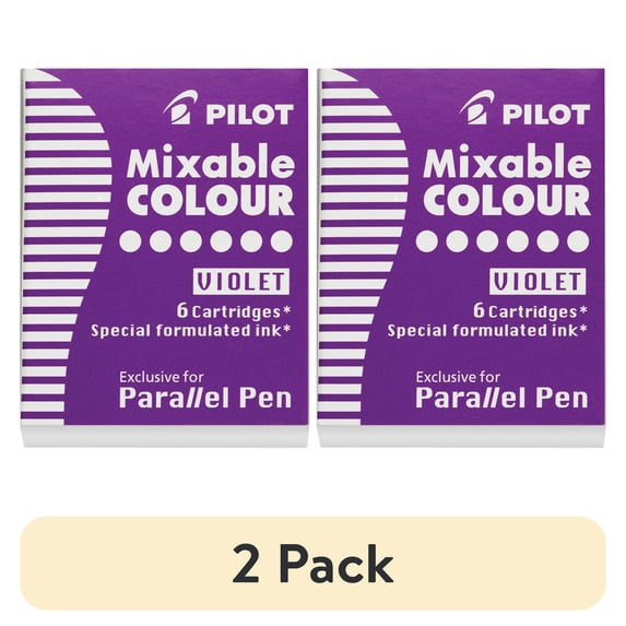 (2 pack) Pilot Parallel Pen Ink Refill, Purple