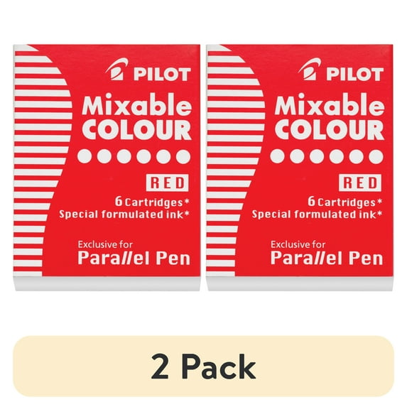 (2 pack) Pilot Parallel Pen Ink Refill, Red