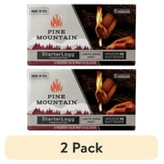 2 pack Pine Mountain StarterLogg Fire Starters for Firewood, 24 Count, Score-Split Bars