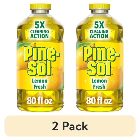 (2 pack) Pine-Sol Multi-Surface Cleaner, Lemon Fresh, 80 Fluid Ounces
