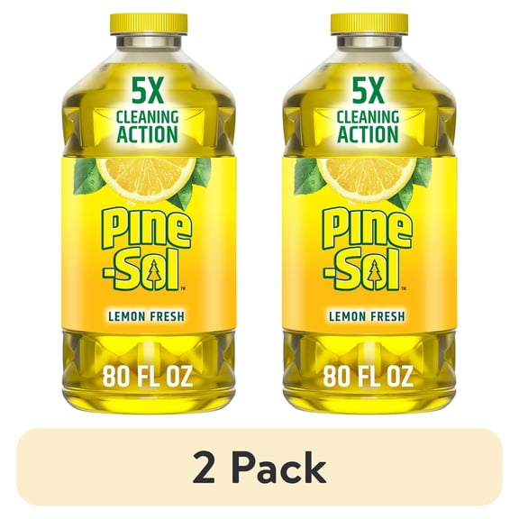 (2 pack) Pine-Sol Multi-Surface Cleaner, Lemon Fresh, 80 Fluid Ounces