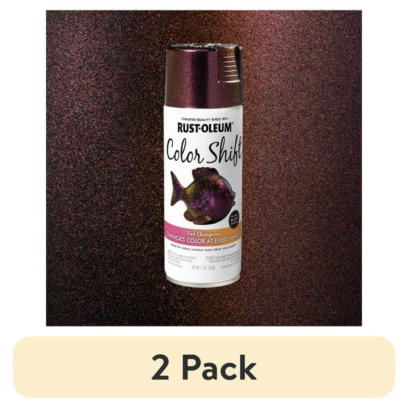(2 pack) Pink Champaign, Rust-Oleum Color Shift Spray Paint-372467, 11 oz
