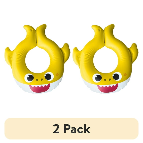 (2 pack) Pinkfong Baby Shark Split Ring Swim Float for Pool, Lake & Summer Water Play, Ages 2+ (Yellow)