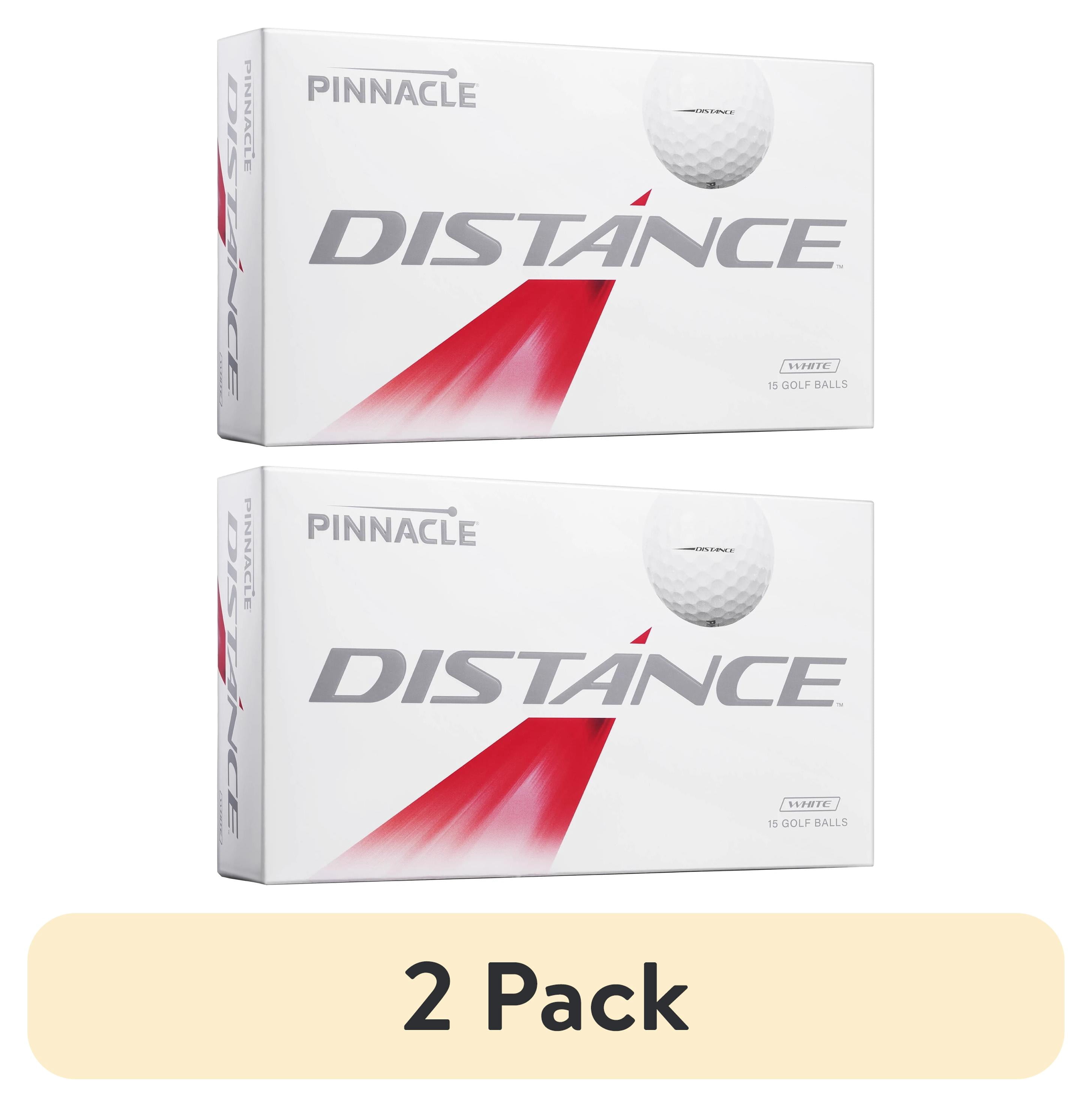 (2 pack) Pinnacle Distance Golf Balls 15pk, White