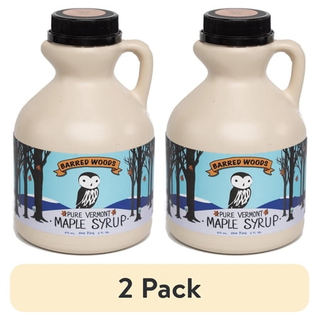 (2 pack) Pure Vermont Organic Maple Syrup - One Pint (16 oz) - Grade A Amber Rich