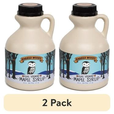 (2 pack) Pint Pure Vermont Organic Maple Syrup (16 oz) - Grade A Amber Rich