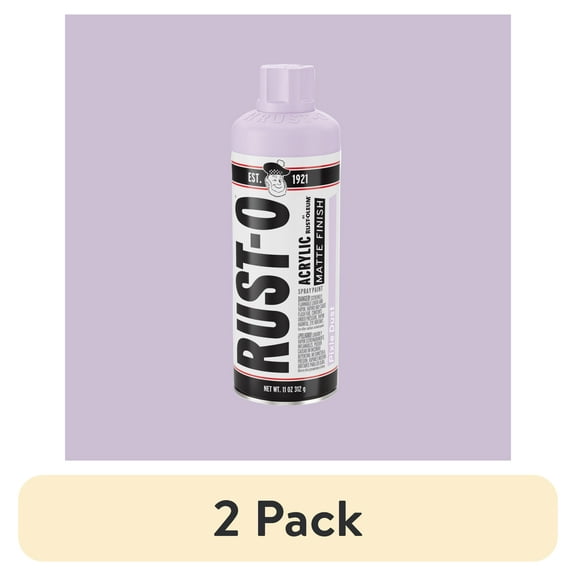 (2 pack) Pixie Dust, Rust-Oleum Rust-O Acrylic Matte Spray Paint-392221, 11 oz