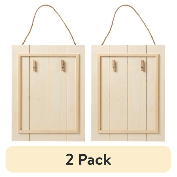 (1 pack) Plaid Unpainted Wood Surface, Wood Sign Pallet, 1 Piece, 10.25" x 13.37"