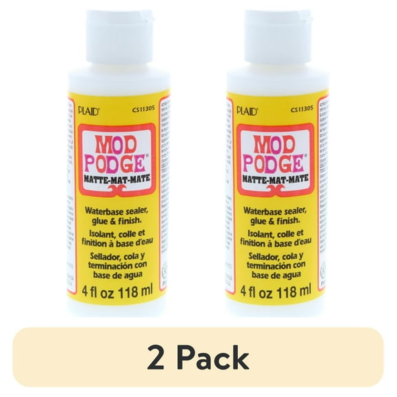(2 pack) Mod Podge Sealer, Glue, and Finish, Matte Finish, Clear, 4 fl oz
