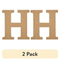 thumbnail image 1 of (2 pack) Plaid Unfinished Wood MDF 5" Letter for DIY Arts and Crafts, H, 1 of 9