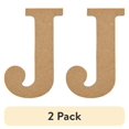 thumbnail image 1 of (2 pack) Plaid Unfinished Wood MDF 5" Letter for DIY Arts and Crafts, J, 1 of 9