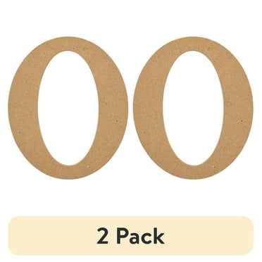 (2 pack) Plaid Unfinished Wood MDF 5" Letter for DIY Arts and Crafts, O