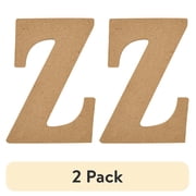 (2 pack) Plaid Unfinished Wood MDF 5" Letter for DIY Arts and Crafts, Z