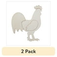 thumbnail image 1 of (2 pack) Plaid Surfaces Layered Wood Shape, Rooster, 1 of 8