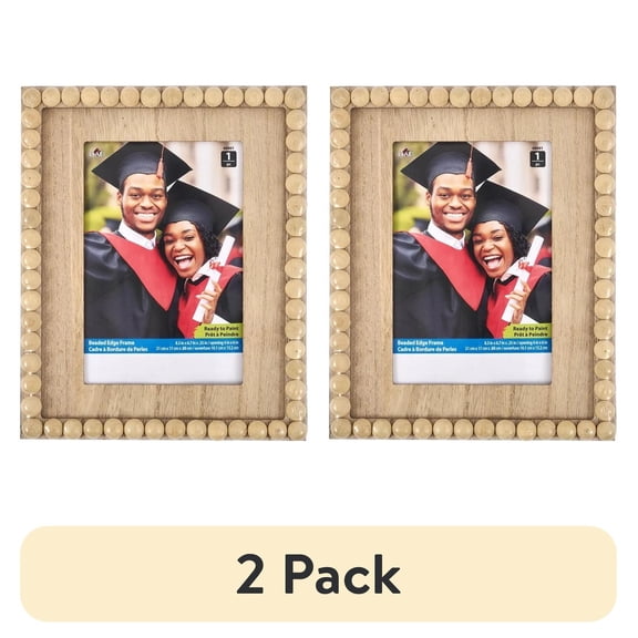 (2 pack) Plaid ® Wood Surfaces - 8.3" Beaded Edge Photo Frame - 68001