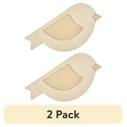 2 pack Plaid Unpainted Wood Surfaces, Bird, 7"