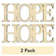 (2 pack) Plaid Unpainted Wood Surfaces, Hope, 7"