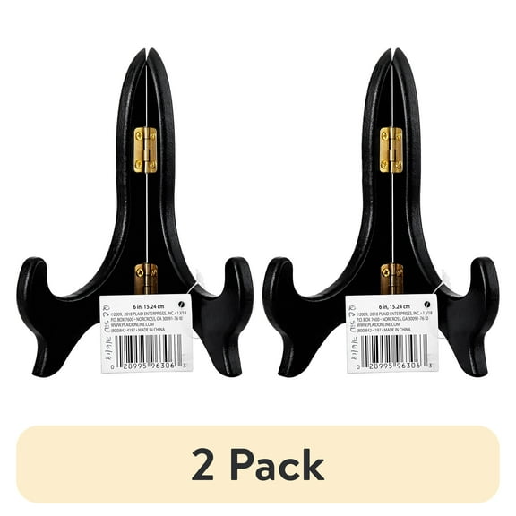 (2 pack) Plaid Wood Folding Easel, Black or Brown, 1 Piece, 6"